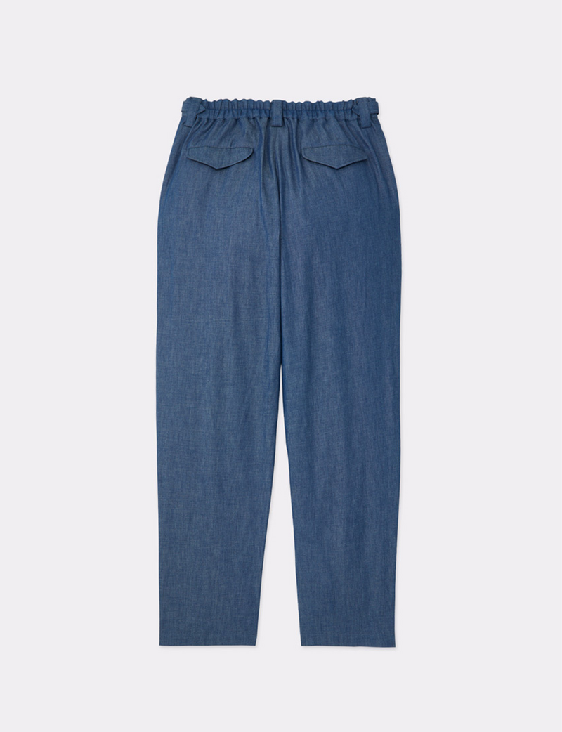BELTED PIN TUCK TROUSERS