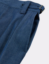 BELTED PIN TUCK TROUSERS