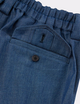 BELTED PIN TUCK TROUSERS