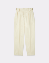 BELTED PIN TUCK TROUSERS