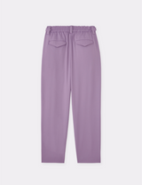 WOOL BELTED PIN TUCK TROUSERS