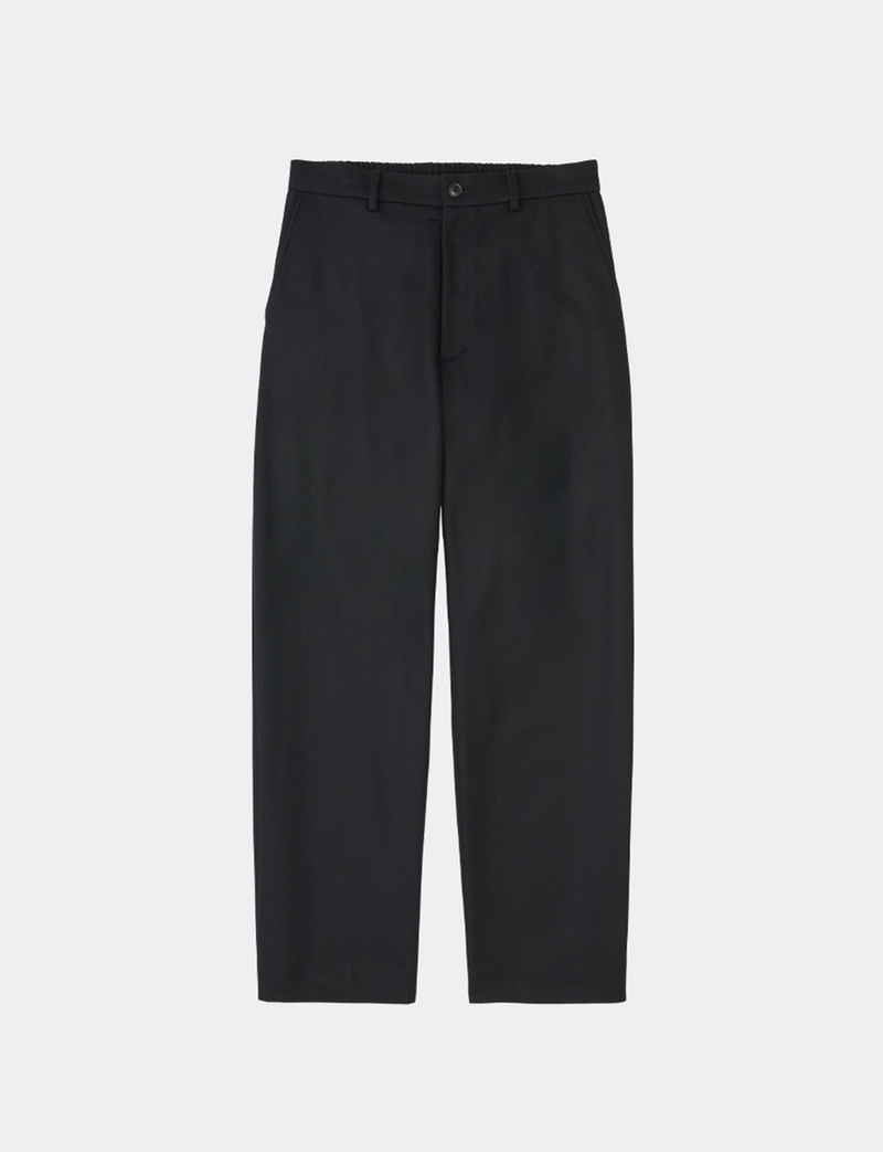 FLANNEL WOOL STRAIGHT WIDE PANT