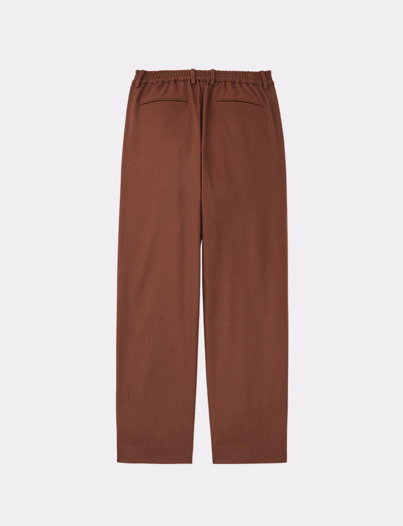FLANNEL WOOL STRAIGHT WIDE PANT