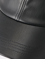 FAUX LEATHER JET CAP