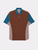 KNIT POLO OVER SIZED SHIRT