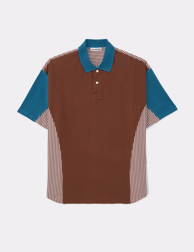 KNIT POLO OVER SIZED SHIRT