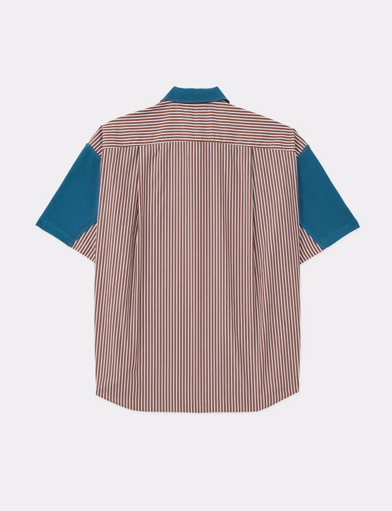 KNIT POLO OVER SIZED SHIRT