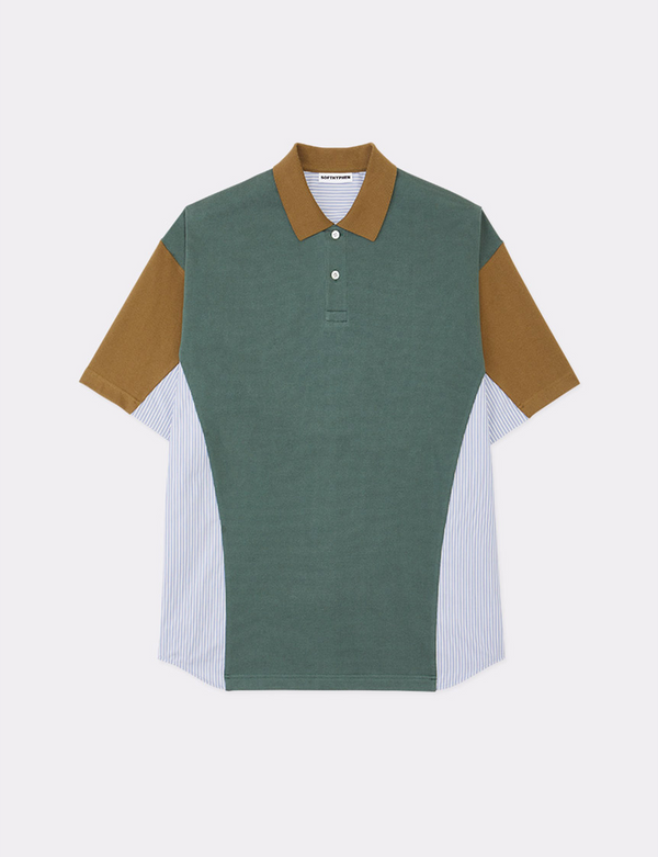 KNIT POLO OVER SIZED SHIRT