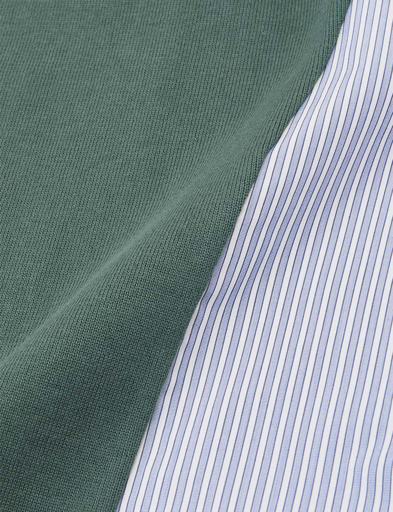 KNIT POLO OVER SIZED SHIRT