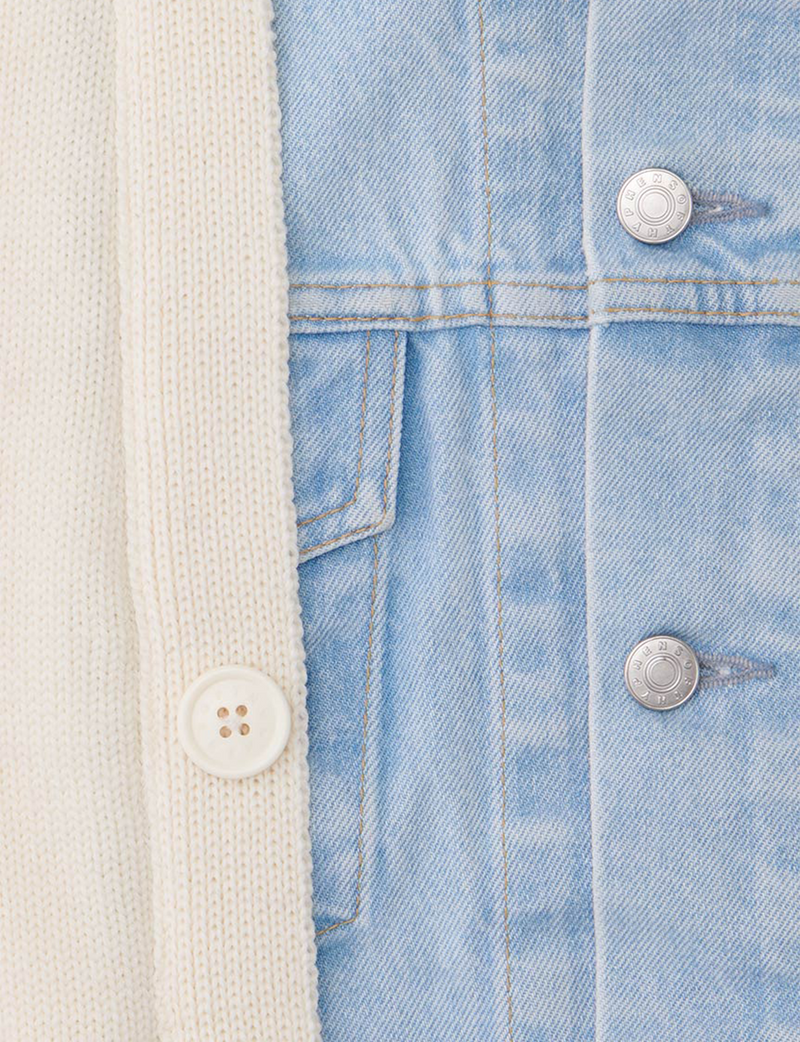 DENIM MIX CARDIGAN