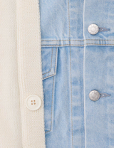 DENIM MIX CARDIGAN