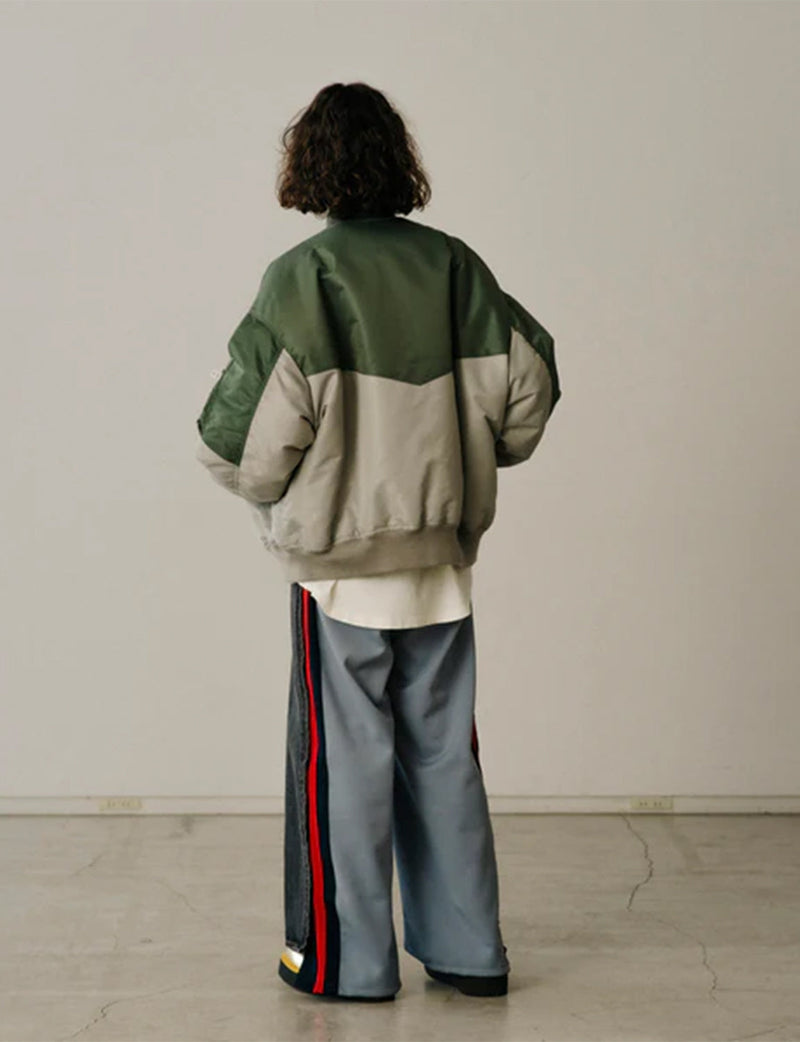 JERSEY MERGING DENIM PANTS