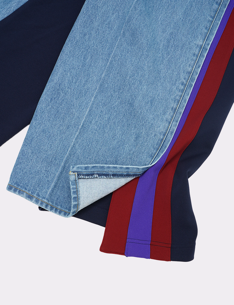 JERSEY MERGING DENIM PANTS