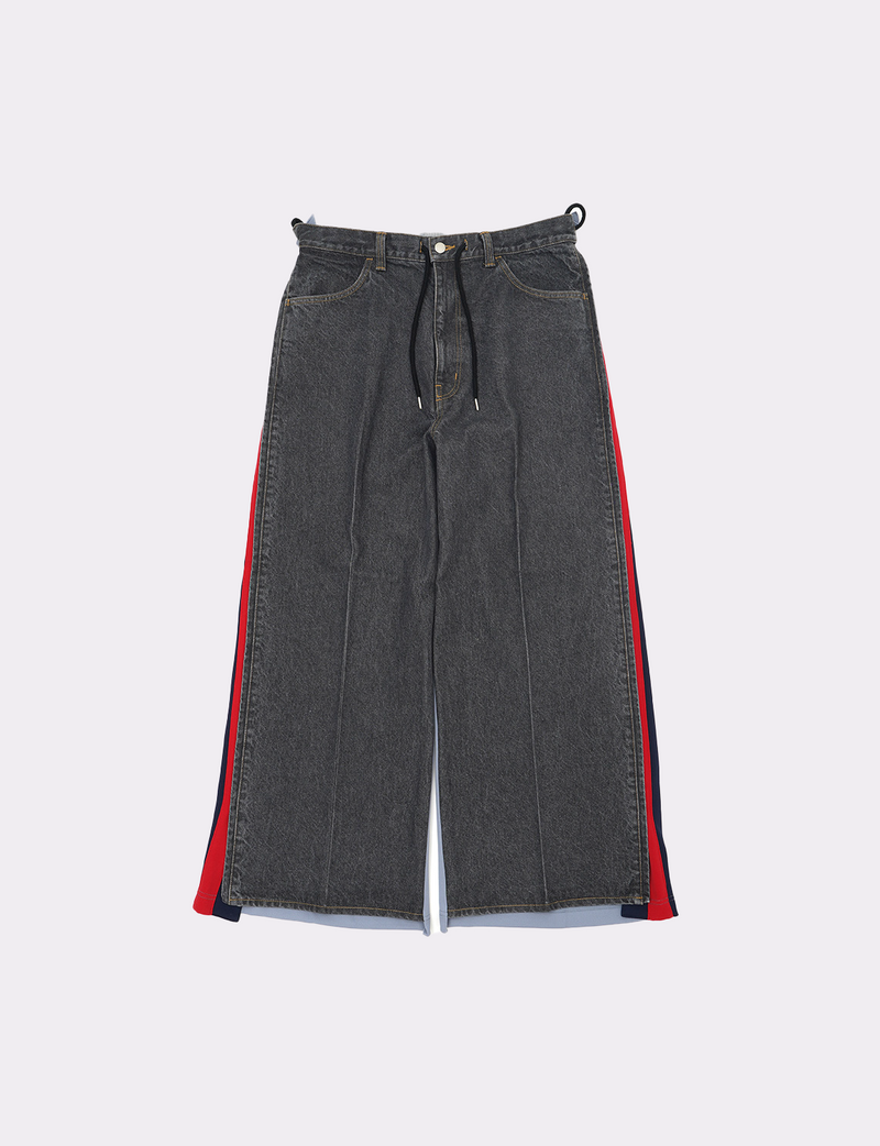 JERSEY MERGING DENIM PANTS