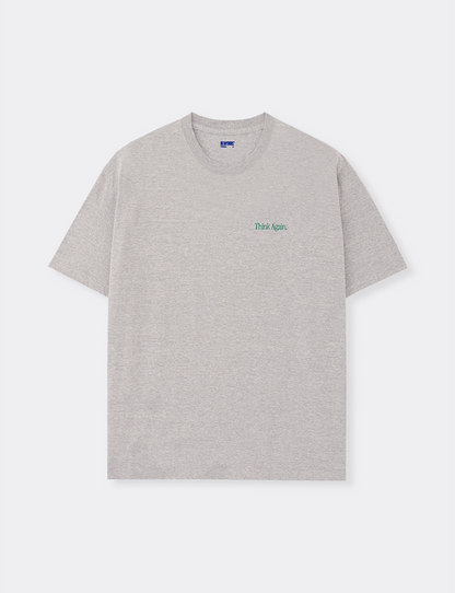 GRAPHIC TEE / Think Again EMBROIDERED