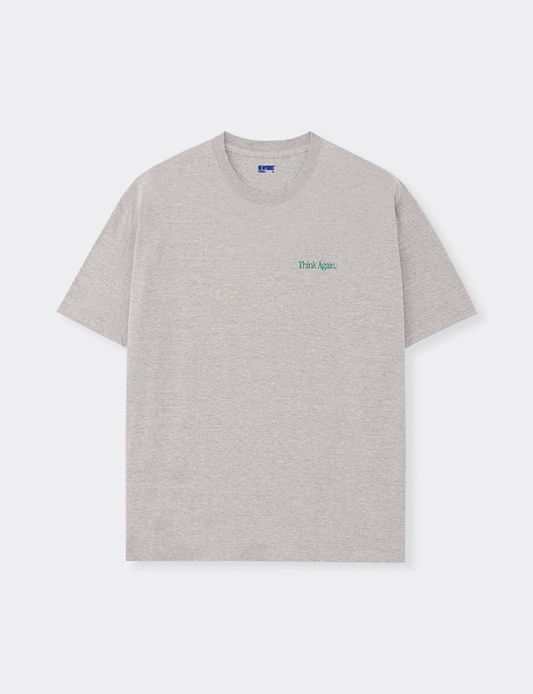 GRAPHIC TEE / Think Again EMBROIDERED