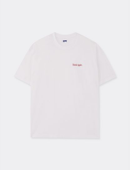 GRAPHIC TEE / Think Again EMBROIDERED