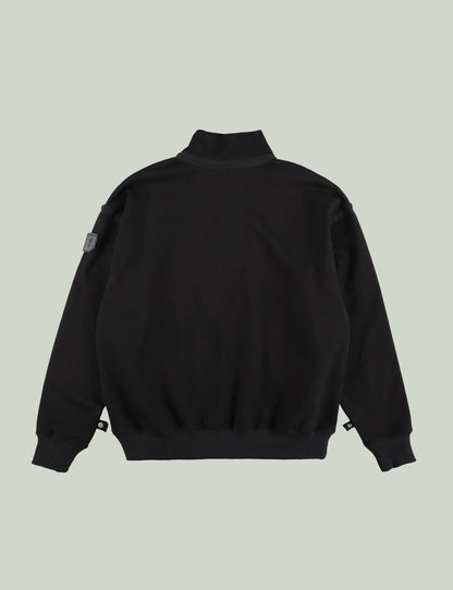 QUARTER ZIP SWEATSHIRT – BLACK