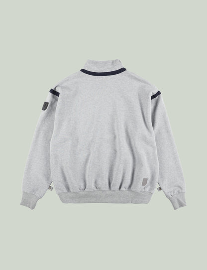 QUARTER ZIP SWEATSHIRT – HEATHER GREY