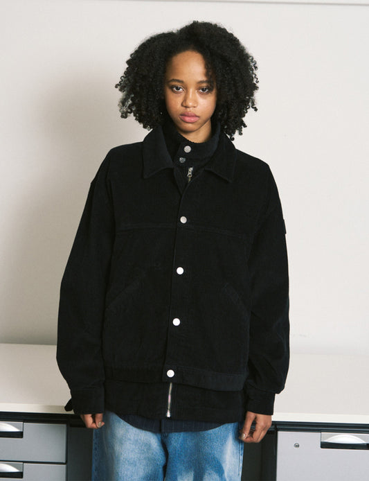 DOUBLE CORD JACKET – BLACK 