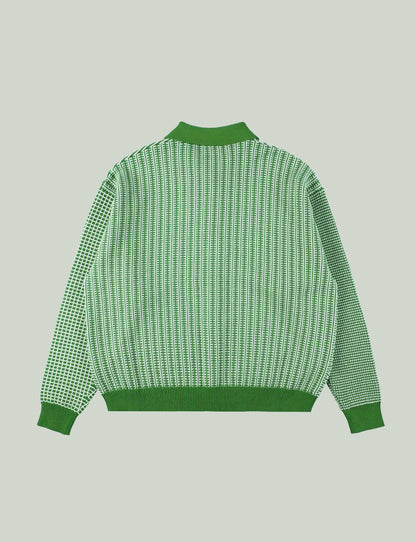 MULTI KNIT SHIRT JACKET – GREEN