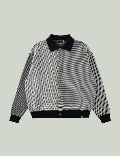 MULTI KNIT SHIRT JACKET – BLACK
