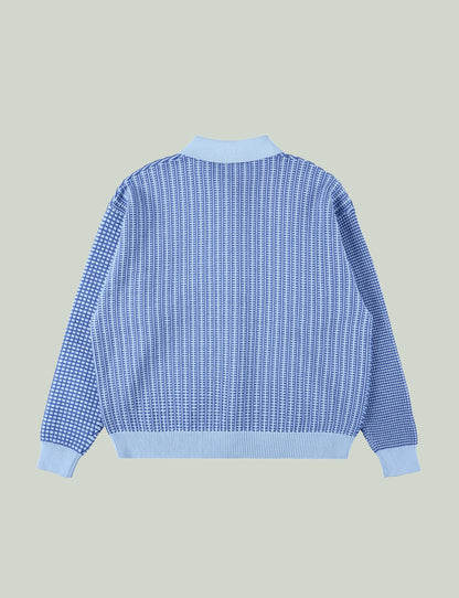 MULTI KNIT SHIRT JACKET – BLUE