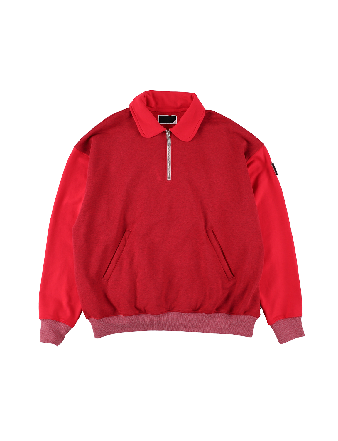 HALF-ZIP COLLAR SWEATSHIRT DYED HEATHER