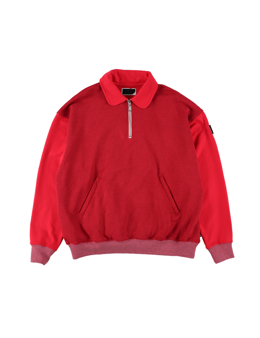 HALF-ZIP COLLAR SWEATSHIRT DYED HEATHER