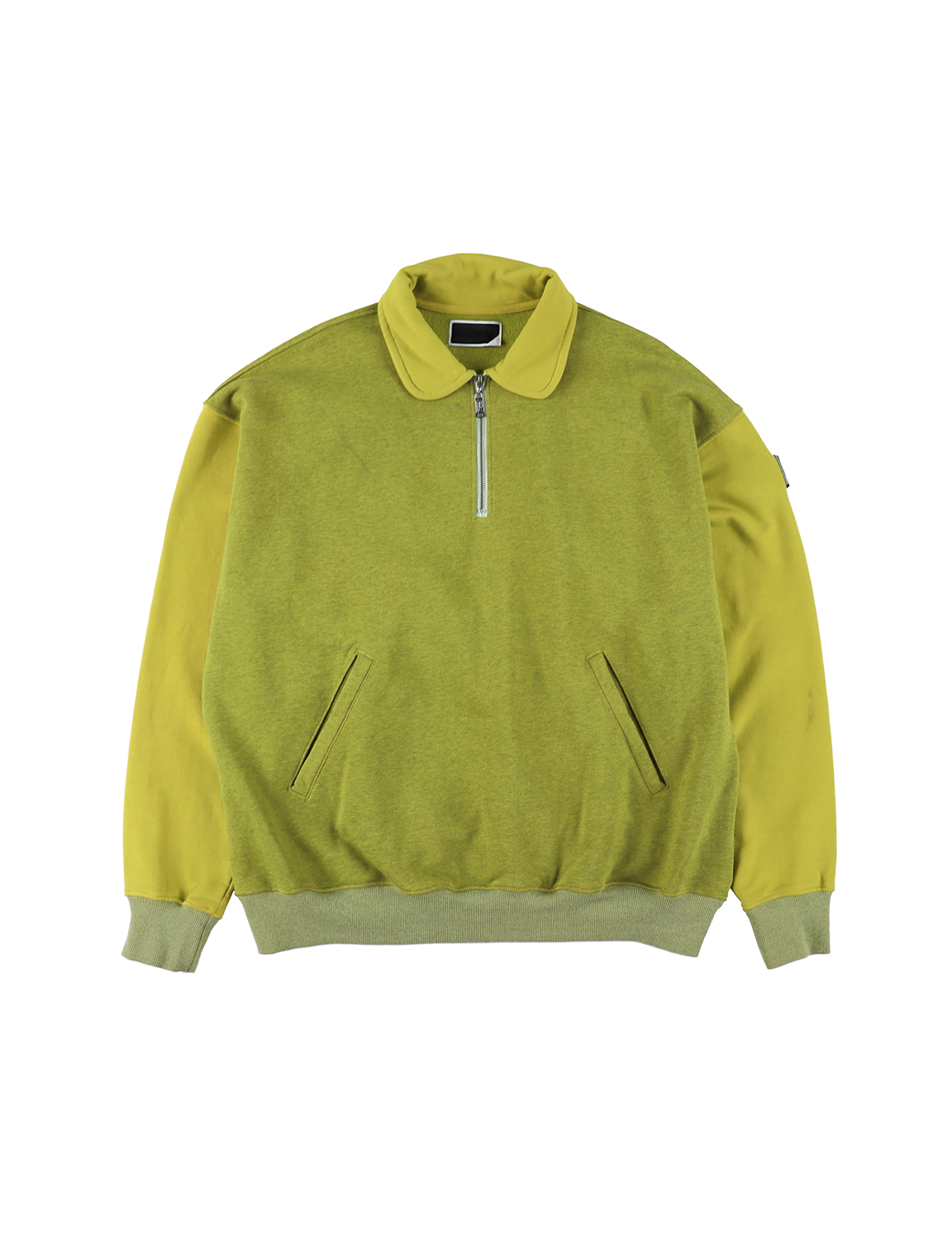 HALF-ZIP COLLAR SWEATSHIRT DYED HEATHER