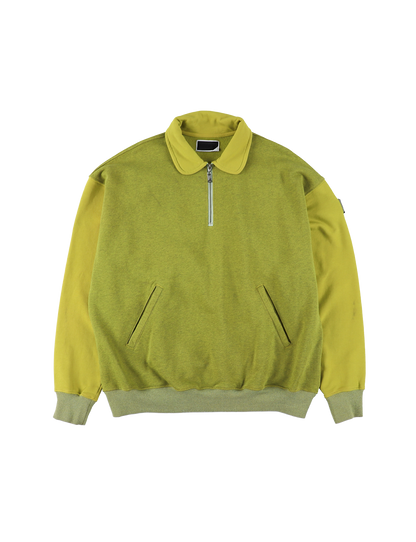 HALF-ZIP COLLAR SWEATSHIRT DYED HEATHER