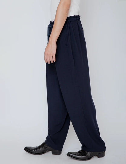 MELANGE TWILL DOUGI PANTS / NAVY