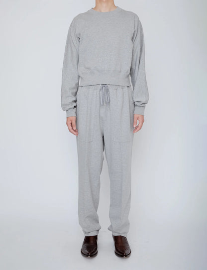 ONE-SIDE KIMONO SLEEVE SWEATSHIRT_TIGHT FIT / TOP GRAY