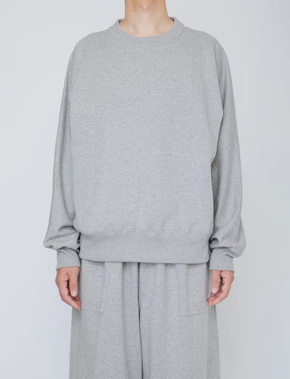 ONE-SIDE KIMONO SLEEVE SWEATSHIRT_LOOSE FIT / TOP GRAY