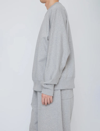 ONE-SIDE KIMONO SLEEVE SWEATSHIRT_LOOSE FIT / TOP GRAY