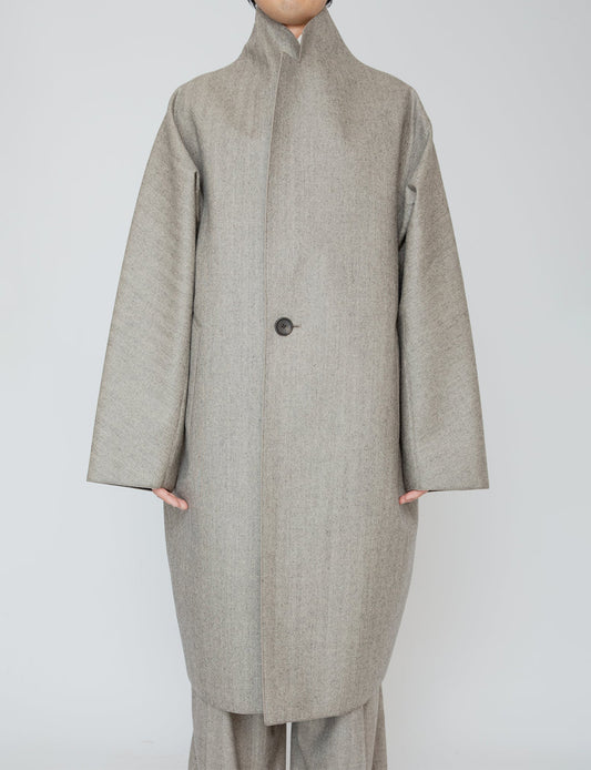 COCOON COAT / HERRINGBONE