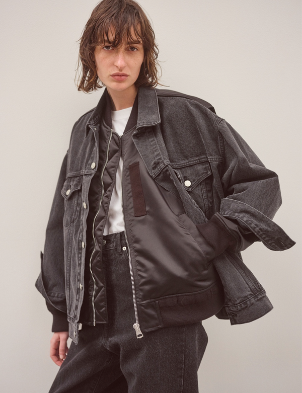 BACK TO FRONT MA-1 DENIM JACKET