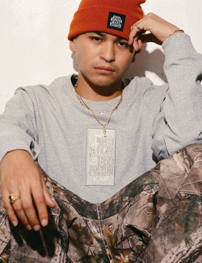 HWC SAME COLOR EMBROIDERED L/S TEE