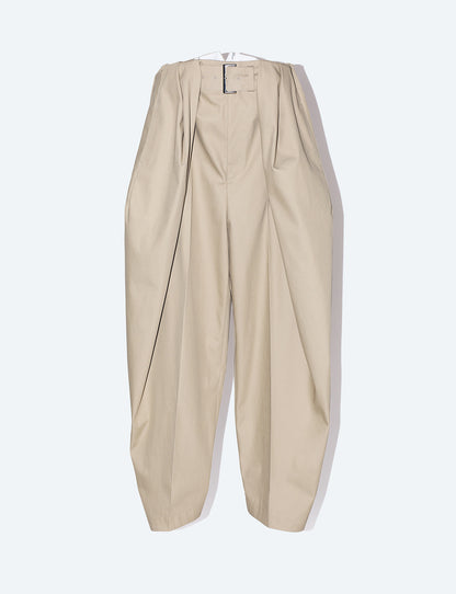 HIGH TWIST TWILL WIDE PANTS