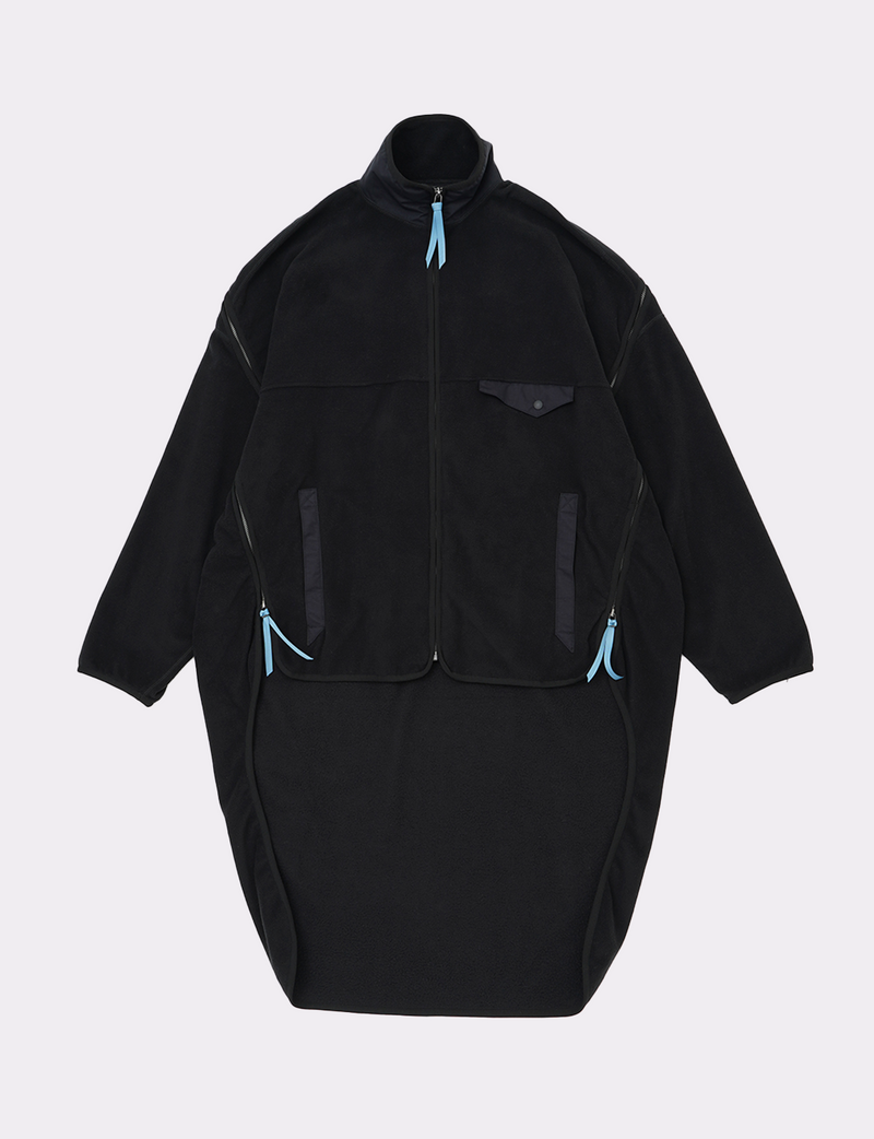 HIGH-LOW FLEECE ZIPPER JACKET