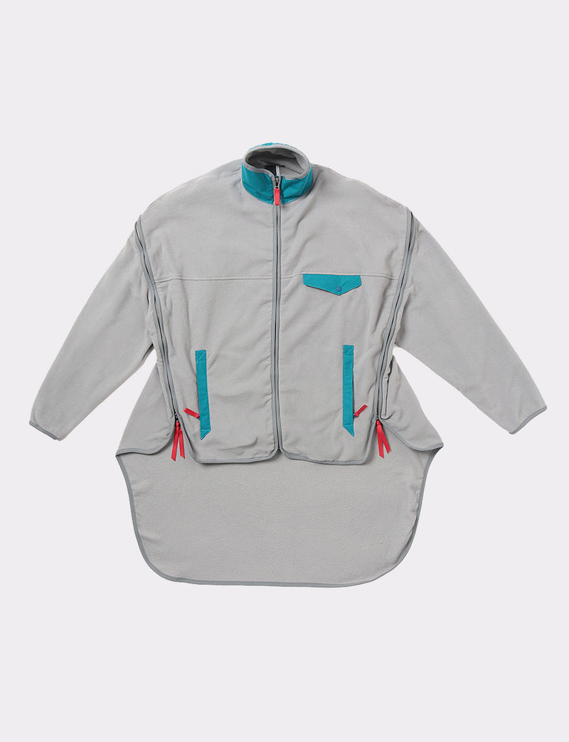 HIGH-LOW FLEECE ZIPPER JACKET