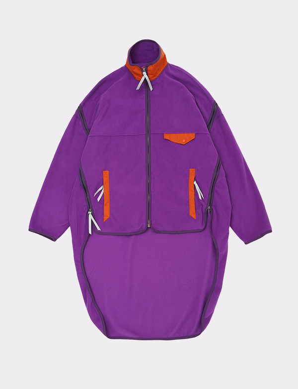 HIGH-LOW FLEECE ZIPPER JACKET