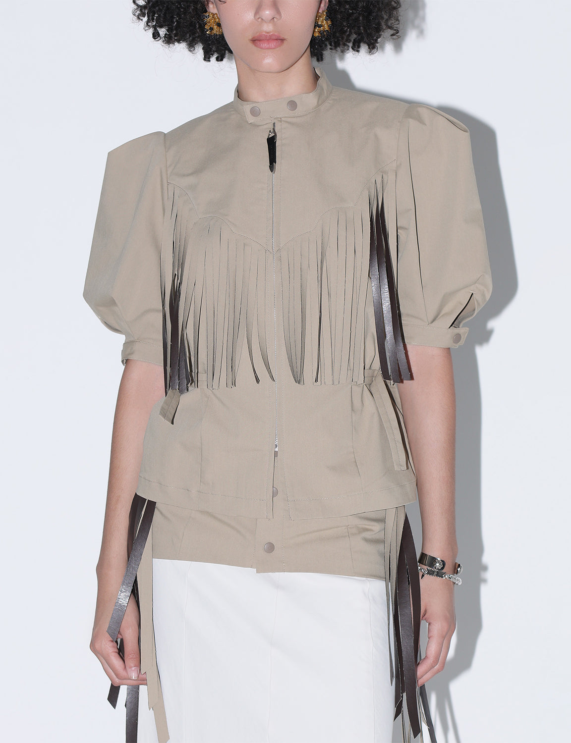 TOGA PULLA - TWILL FRINGE BLOUSE – The Contemporary Fix Kyoto