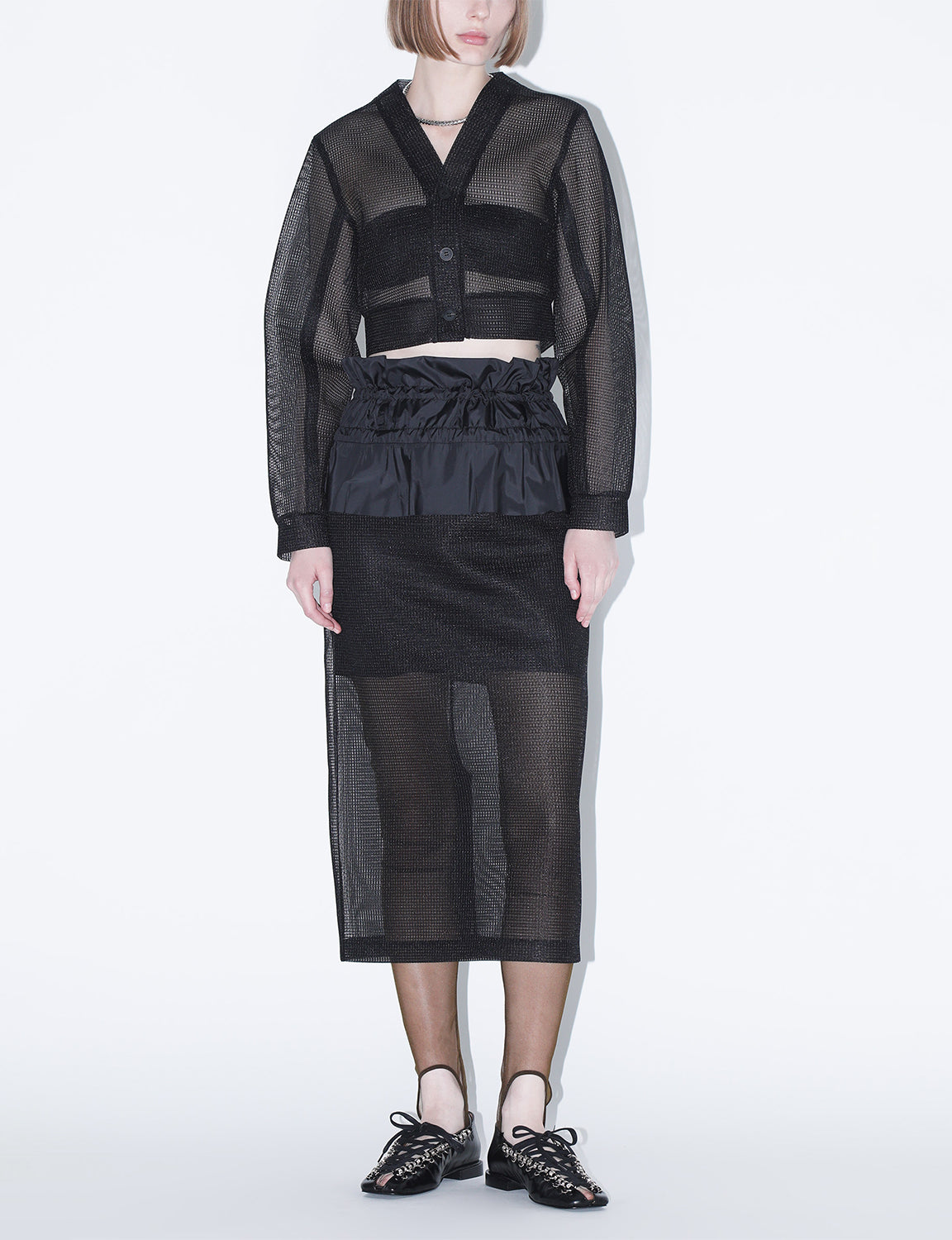 SHEER MESH SKIRT
