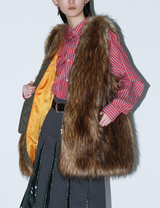 FUR LONG VEST
