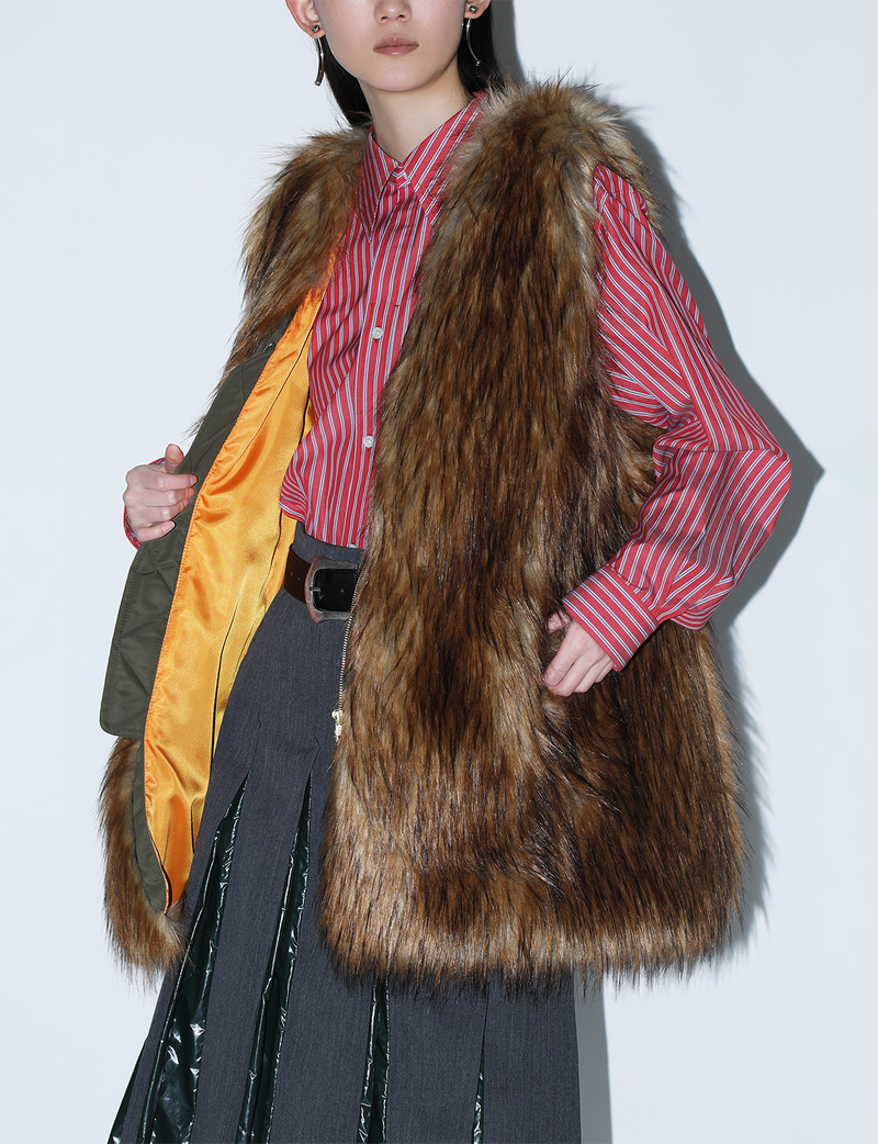 FUR LONG VEST