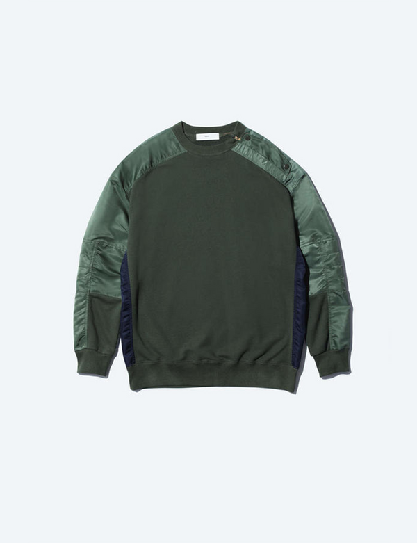 NYLON SLEEVE SWEATSHIRT