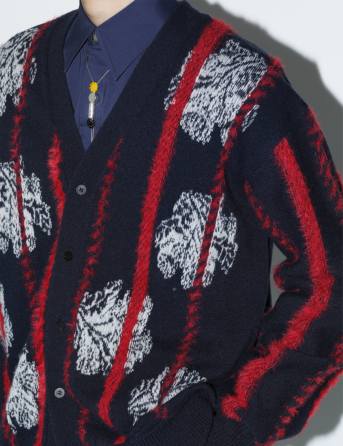 TOGA VIRILIS - STRIPE JACQUARD KNIT CARDIGAN – The Contemporary TOGA VIRILIS - STRIPE JACQUARD KNIT CARDIGAN – The Contemporary