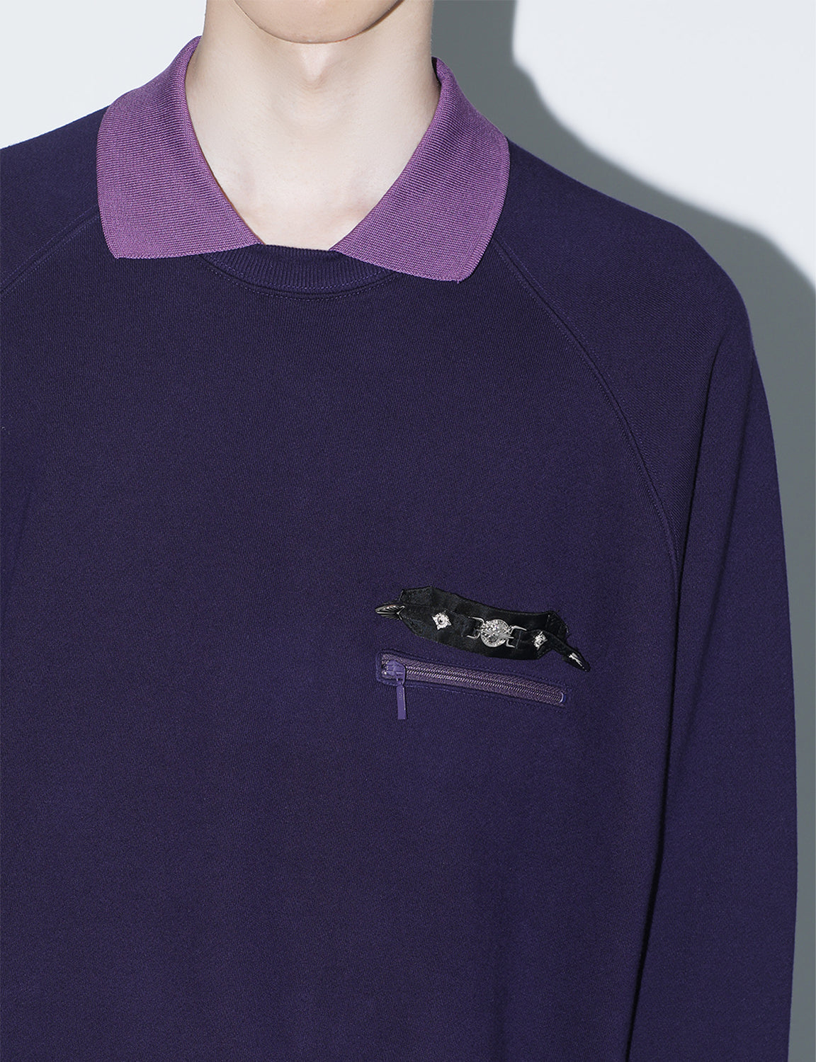 POLO COLLAR SWEATSHIRT