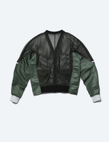 MESH JERSEY CARDIGAN